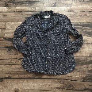 Trovata Birds of Paradis floral long sleeve blouse top